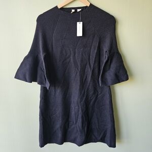 3/$25 NWT Moth by Anthropologie Black Knit Bell Sleeve Dress